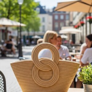 cotton rope handmade cotton rope bag rope crossbody bho summer pures handmade claret woven straw bag: boho wooden handle pures