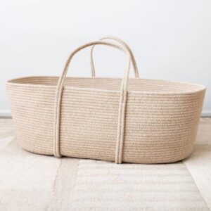 cotton rope/ jute /small dry grass/natural cane/chic dry grass bag/cotton rope woven blanket storage for living room,beige basket