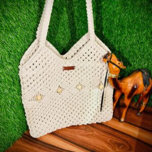 stylish macrane ecofriendly handmade handbag