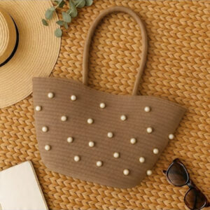 authentic tote bags woven beach handmade weaving shoulder bag cotton thread tote handmade woven crochet handbag casual grand beach basket travel straw trancado bag