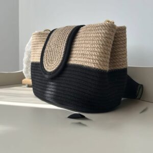 cotton rope/ jute /small dry grass/natural cane/chic dry grass bag/cotton rope woven bag for women vibrant cotton rope handbag chic large tote for women,stylish carryall & shoulder black beige bag