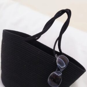 eco friendly handmade jute women's tote shoulder bag with rope handles