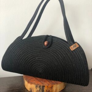 earth fusion: jute & cotton women bag collection in black