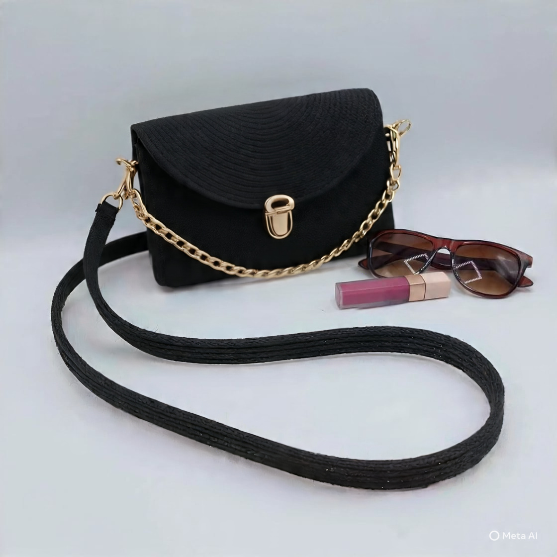 handmade cotton cored corssbody bags small purse with gold chain strap and strap and clasp, elegant shoulder bag,