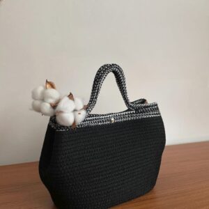 monochrome weave tote