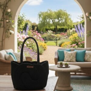 cotton rope boho fancy handbag stlish handmade .handmade cotton cored corssbody bags small purse with gold chain strap and strap and clasp, elegant shoulder bag,