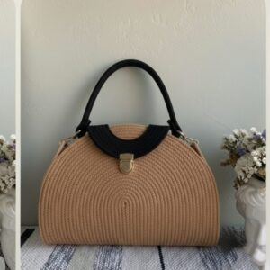 cotton rope boho fancy handbag stlish handmade .handmade cotton cored corssbody bags small purse with gold chain strap and strap and clasp, elegant shoulder bag,