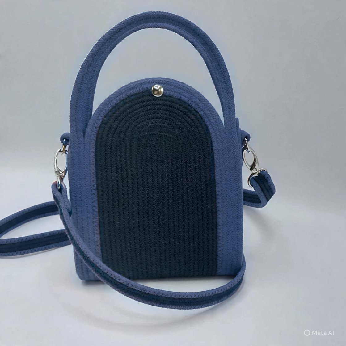 cotton rope hndbag bold handmade crossbody with magnetic snap vegan pures handmade cotton cored corssbody bag's