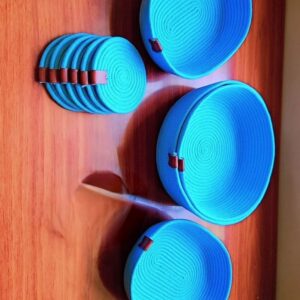 cotton rope/ jute /small dry grass/natural cane/chic dry grass bag/farmhouse coasters for drinks/absorbent coasterfor fabletop protection/women coaster,rustic coaster,rope drink coaster and bowl full blue