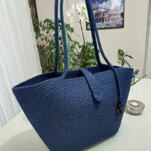 authentic tote bags woven beach handmade weaving shoulder bag cotton thread tote handmade woven crochet handbag casual grand beach basket travel straw trancado bag