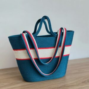 marina stripe handbag for women