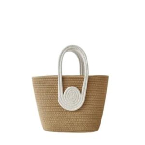 earthly essential women's tote shoulder bag with rope handles