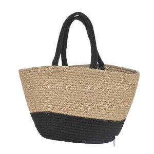beige eco & friendly handmade jute bag women's tote shoulder bag with rope handles