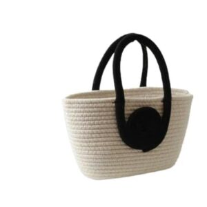 beige eco & friendly handmade jute bag women's tote shoulder bag with rope handles