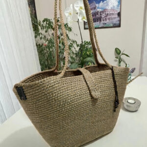 authentic tote bags woven beach handmade weaving shoulder bag cotton thread tote handmade woven crochet handbag casual grand beach basket travel straw trancado bag
