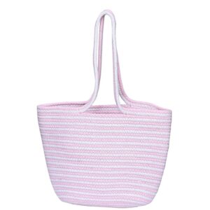 natural elegance: cotton & jute bags collection carry tote bag sling bags with doubling white pink