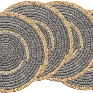 cotton rope/ jute /small dry grass/natural cane/chic dry grass bag/cotton rope jute chindi braid rag rug handwoven reversible natural recycled cotton living room (gary & jute).