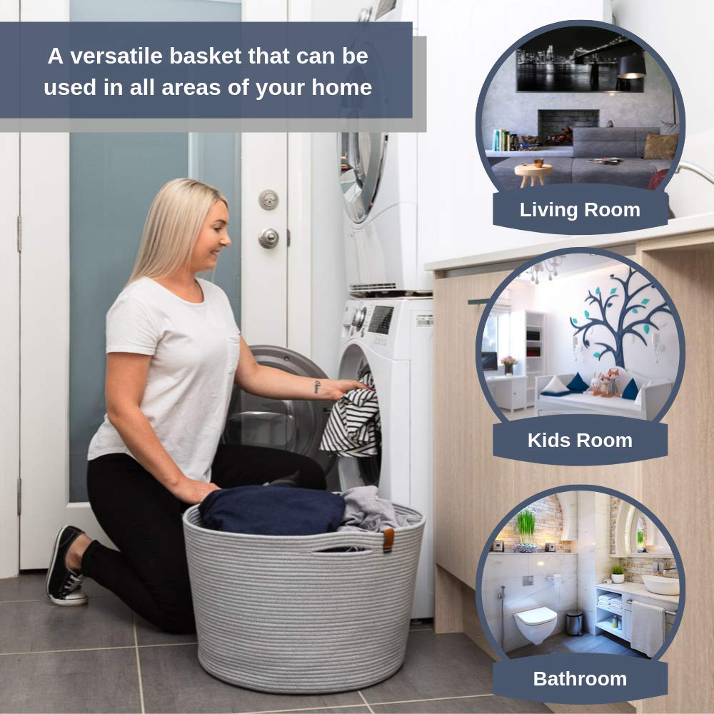 ecofemme 's stylish cotton & jute bags gray baskt