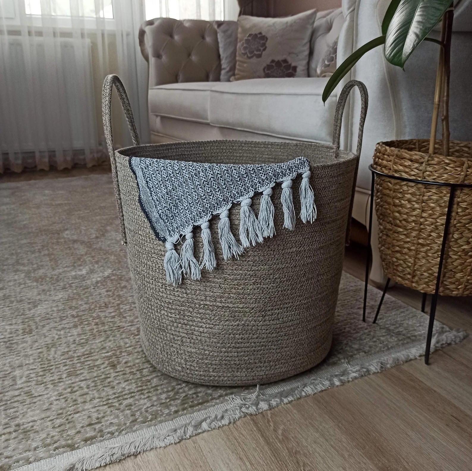 storage baskets, toy bin , for toy blankets, pillows storage in living room cute jute basket storage basket for bathroom living room & kitchen organiser box vanity box first aid box