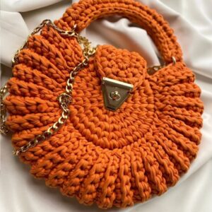 bantrick orange conch crochet bag