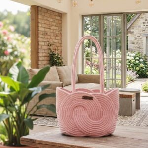 cotton rope boho fancy handbag stlish handmade .handmade cotton cored corssbody bags small purse with gold chain strap and strap and clasp, elegant shoulder bag,