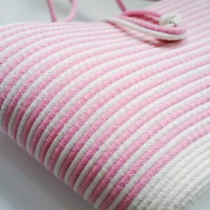 eco carry: jute & cotton bag ensemble pnk wht