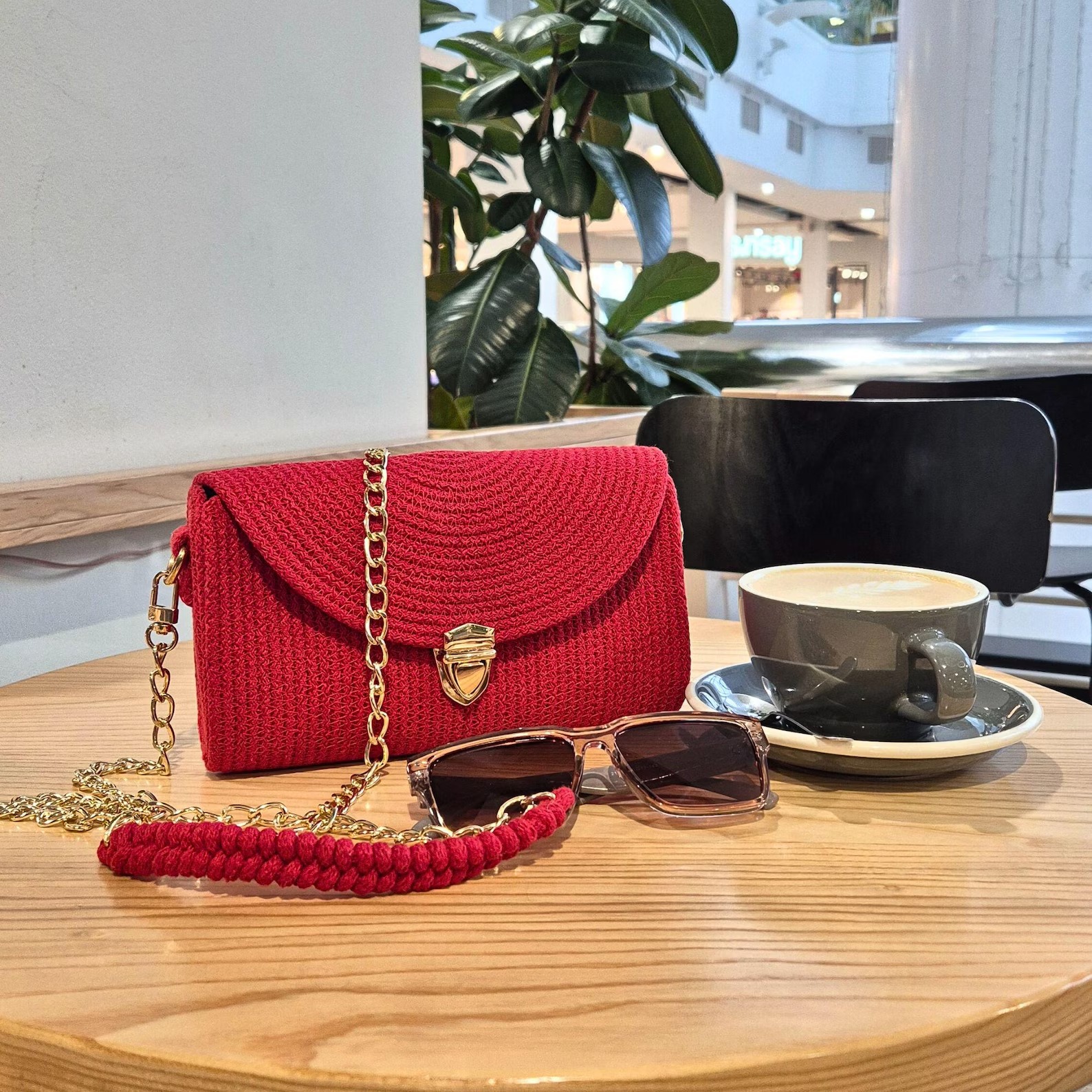 handmade cotton cored corssbody bags small purse with gold chain strap and strap and clasp, elegant shoulder bag,