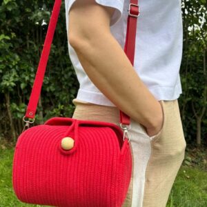 all the cultures fabricating india handmade small dry grass/natural cane/chic dry grass bag/handbag from manipur/carry tote bag sling bags ofwt red