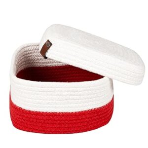 ethereal essence women's cotton basket with storage area ofwt red