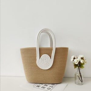 ecochic 's jute & cotton collection multi style rond on edge with white color