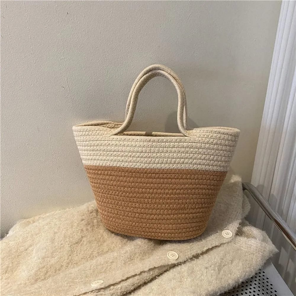 her ecoessentials 's cotton & jute bag linecarry tote bag sling bags white red