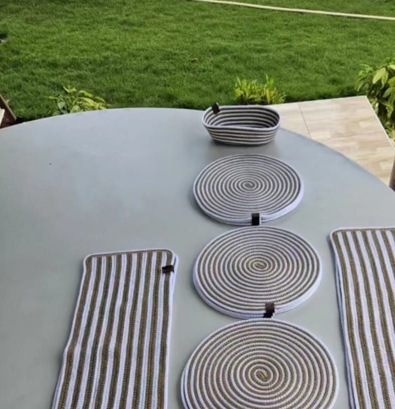 cotton rope/ jute /small dry grass/natural cane/chic dry grass bag/woven boho farmhouse table /kichen décor/washable and handmade rustic table/cotton rppe oval basket/cotton rope table runner/placemat natrual burlap farmhouse coster for drink/dining kitchen desk décor/oval basket/ white beige