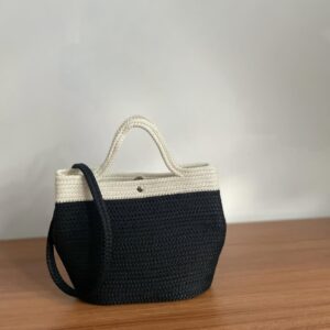 classic black & white duo handbag