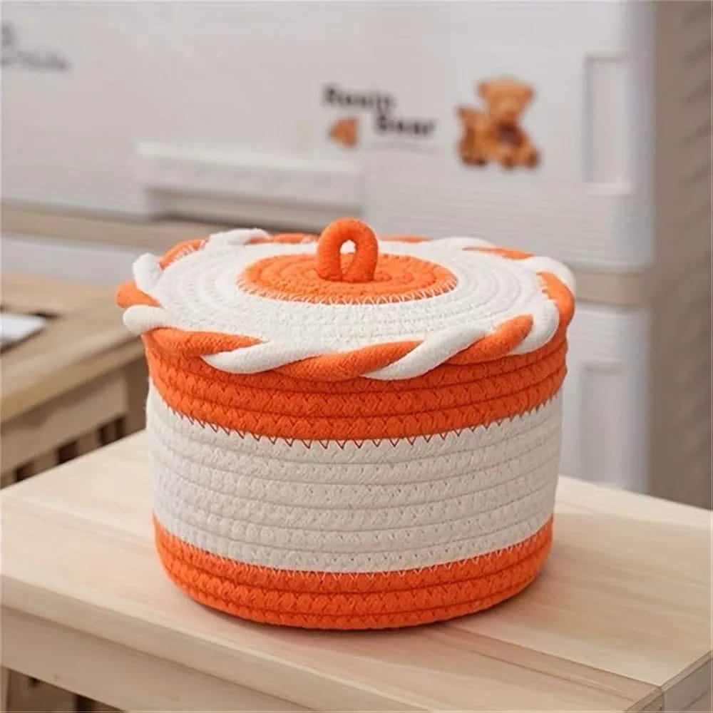 storage baskets, toy bin , for toy blankets, pillows storage in living room cute jute basket storage basket for bathroom living room & kitchen organiser box vanity box first aid box