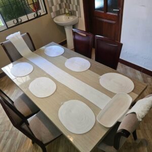 cotton rope/ jute /small dry grass/natural cane/chic dry grass bag/woven boho farmhouse table /kichen décor/washable and handmade rustic table/cotton rope table runner/placemat natrual burlap farmhouse coster for drink/dining kitchen desk décor white.