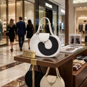 cotton rope handmade cotton rope bag rope crossbody bho summer pures handmade claret woven straw bag: boho wooden handle pures