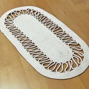 cotton rope/ jute /small dry grass/natural cane/chic dry grass bag/super area rugs/all natural soft jute braided hand woven rug natural white pyal oval mat