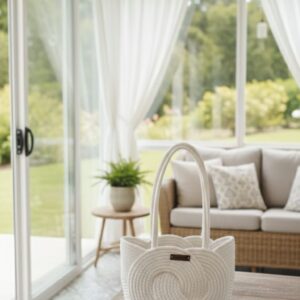 cotton rope boho fancy handbag stlish handmade .handmade cotton cored corssbody bags small purse with gold chain strap and strap and clasp, elegant shoulder bag,