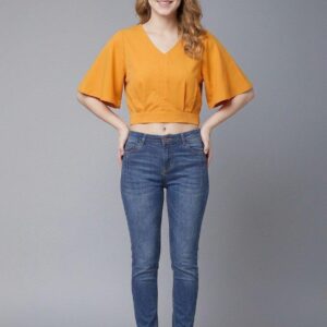 women navy blue solid top (copy)