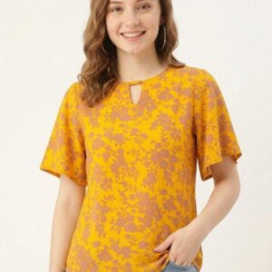 women mustard yellow solid top (copy)