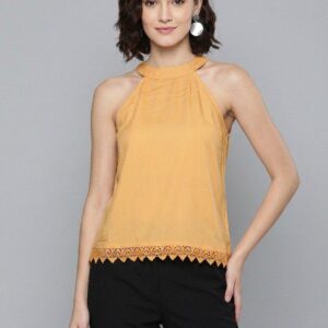 women blue self design top (copy)