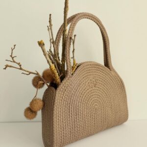 beige eco friendly jute bag for women